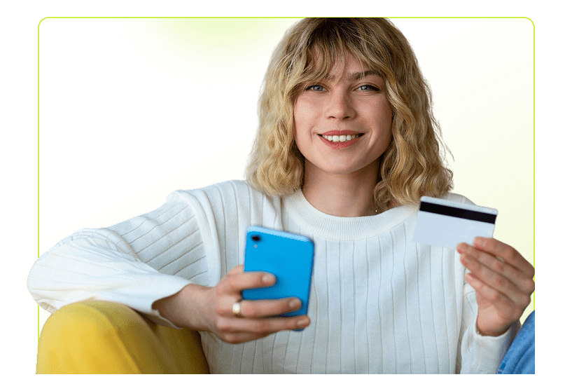 Payments ExpandNow - Girl holding a credit card
